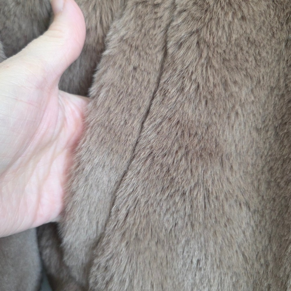 Wit & Wisdom Brown Plush Faux Fur Teddy Coat Women's Sz XL Warm Outerwear - Picture 8 of 9